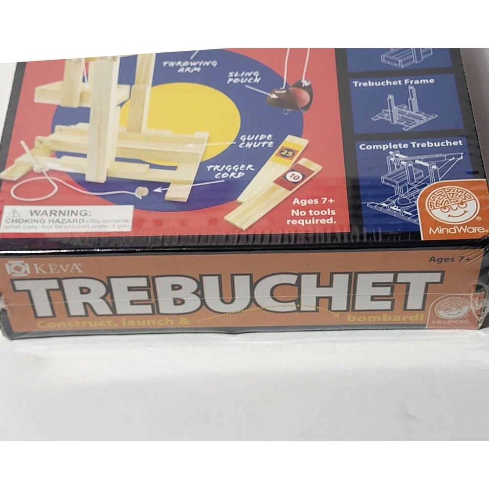 MindWare KEVA Trebuchet Wooden Construction Set STEM Building Kit 52131S4113MY